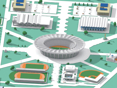Image representing an interactive 3D map interface