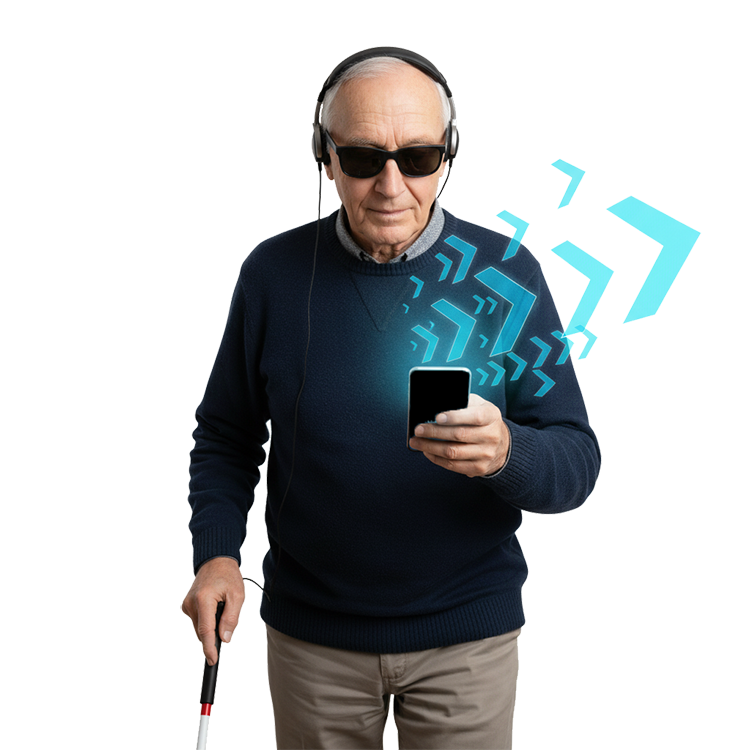 Image representing accessibility features in navigation